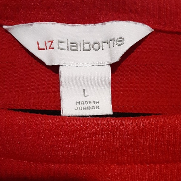 Liz Claiborne Red Pullover Top - Picture 2 of 5